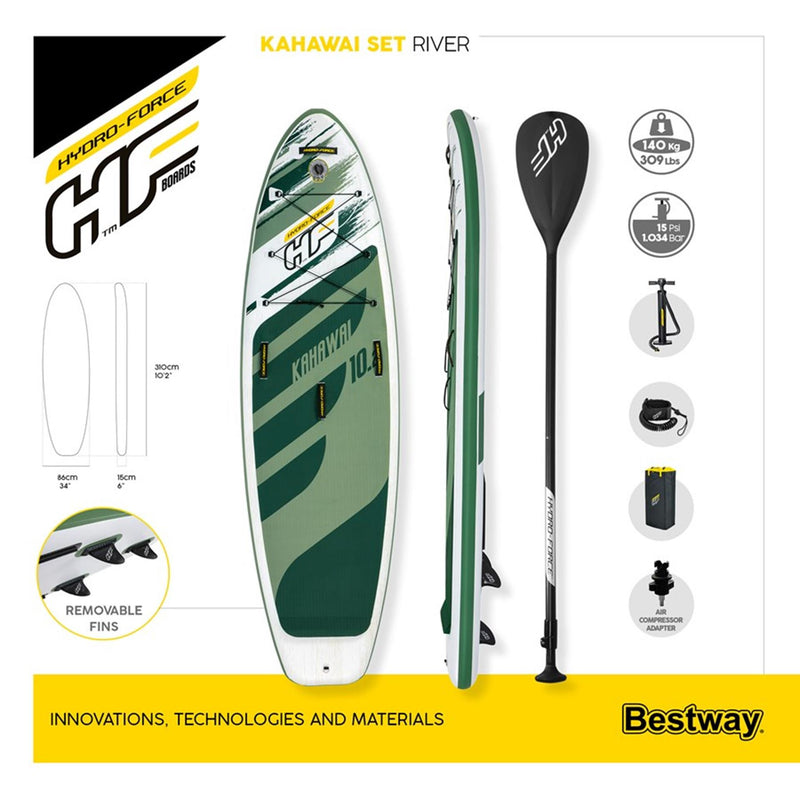 Load image into Gallery viewer, Bestway hydro-force kahawai sup peddelboard 310x86x15cm set incl peddel
