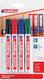 Edding 3000 permanent marker - zwart, rood, blauw, groen - 4 stiften - ronde punt 1,5-3mm - water en wrijfvast - voor karton, kunststof, hout, metaal, etc. - alcohol markers voor volwassenen