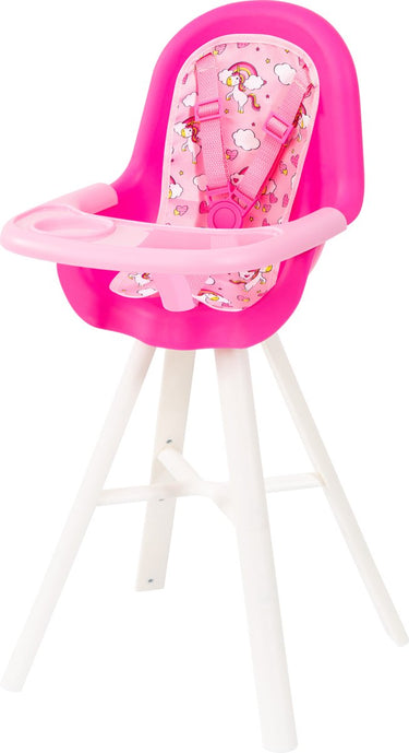 Bayer design - kinderstoel voor poppen in roze met eenhoornmotief