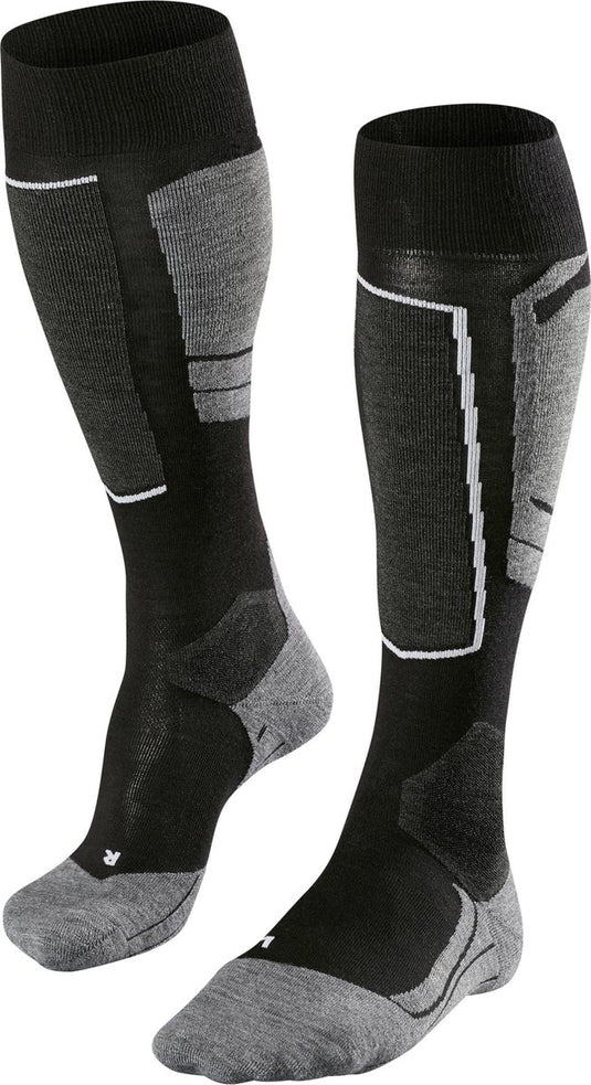 Falke sk4 warm dun wol functioneel materiaal skisokken dames zwart - maat 41-42
