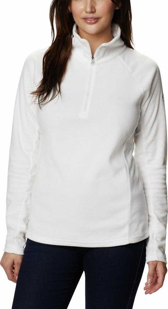 Columbia glacial™ iv 1 2 zip fleece trui - fleecetrui met halve rits - outdoortrui dames - wit - maat s
