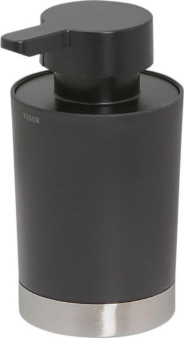 Tiger tune - zeepdispenser 180 ml - vrijstaand - rvs geborsteld zwart