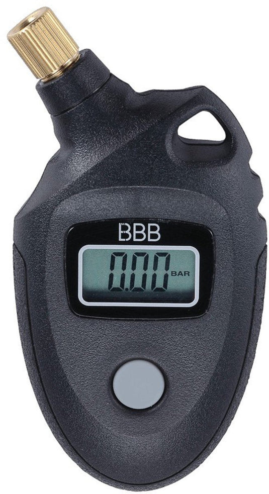Bbb cycling pressuregauge bandenspanningsmeter fiets - digitale meter voor presta en schrader - 11 bar - zwart - bmp-90