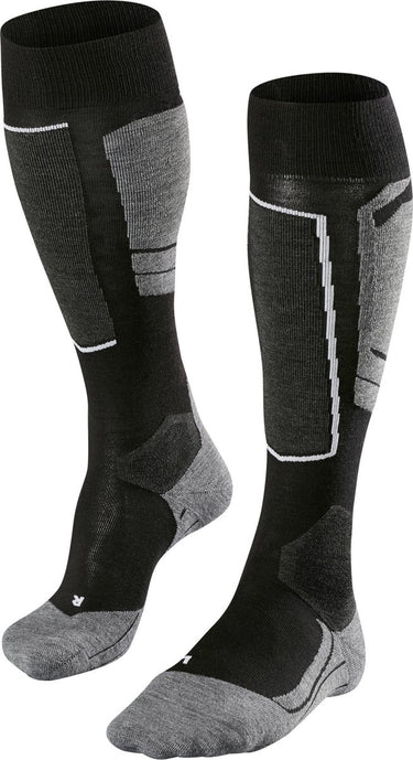 Falke sk4 warm dun wol functioneel materiaal skisokken dames zwart - maat 41-42