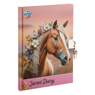 Creative craft group dagboek met slot a5 horse collection 60 pagina's | 3 stuks