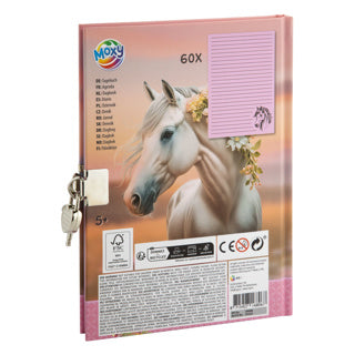 Creative craft group dagboek met slot a5 horse collection 60 pagina's | 3 stuks