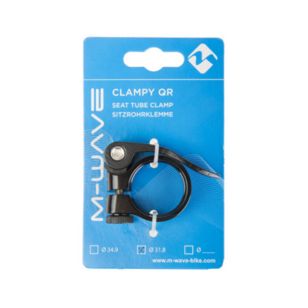 Seatpost clamp with quick release 31.8mm M-Wave black (hanging package)