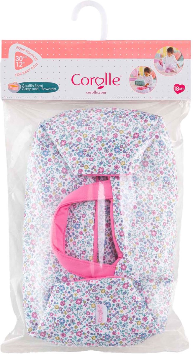 Load image into Gallery viewer, Corolle draagbed poppen bloemen - reiswieg voor babypoppen 30 cm.
