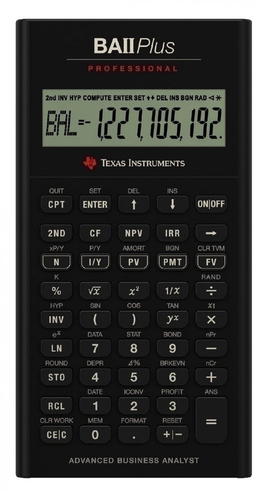 Texas instruments texas financiële rekenmachine ba ii plus professional