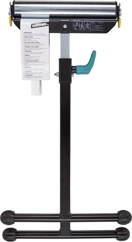Wolfcraft - opvouwbare zaagbok - schraag - onderstel afkortzaag - 50 kg 63-100 cm - universele rolbok - 10 jaar garantie - 6102300