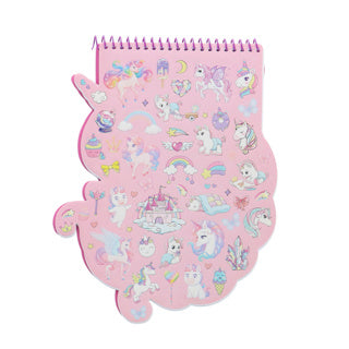 Load image into Gallery viewer, Kleurboek dino eenhoorn met stiften en stickers | 4 stuks
