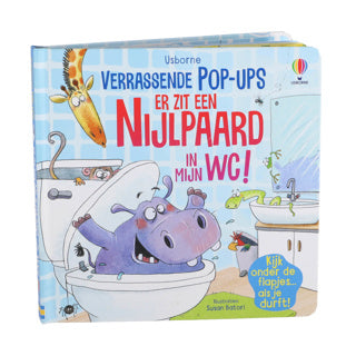 Load image into Gallery viewer, Wpg pop-up er zit een nijlpaard in mijn wc! - kinderboek
