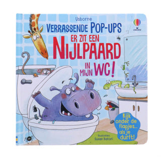 Load image into Gallery viewer, Wpg pop-up er zit een nijlpaard in mijn wc! - kinderboek
