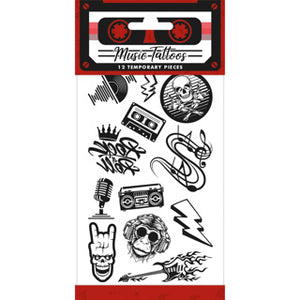 Tattoos rock muziek | 10 stuks