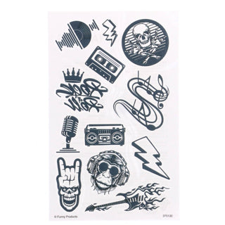 Tattoos rock muziek | 10 stuks