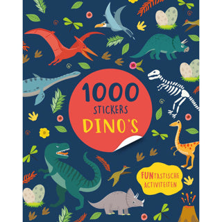 Load image into Gallery viewer, Boek stickerboek 1000 stickers dino's | 2 stuks
