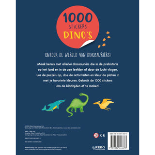 Load image into Gallery viewer, Boek stickerboek 1000 stickers dino's | 2 stuks
