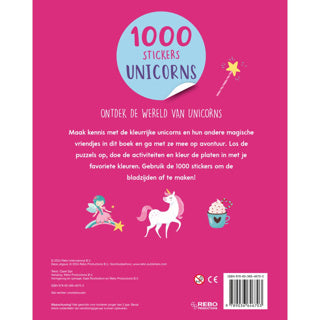 Load image into Gallery viewer, Boek stickerboek 1000 stickers unicorn | 2 stuks
