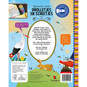 Lantaarn publishers speuren naar drolletjes en scheetjes zoekboek met kartonnen zaklamp