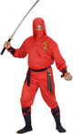 Finidi red dragon ninja pakken voor volwassenen