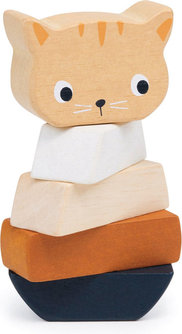 Mentari stapelaar - kitten - 6x2,5x11,5cm - hout - 1 jaar