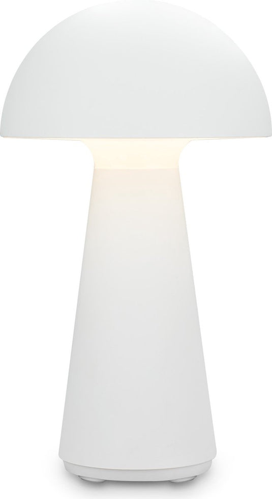 Briloner - fungo - led accutafellamp, traploos dimbaar, touch, mobiel licht, led tafellamp buiten, led tafellamp snoerloos, matwit