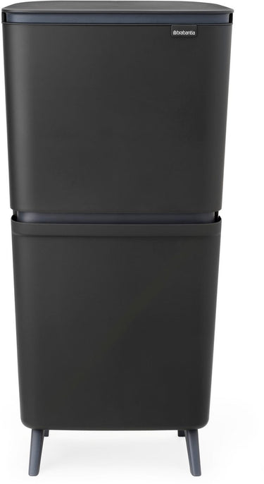 Brabantia sortup hi prullenbak 25 + 10 + 10 liter - afvalscheiding - dark grey