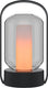 Calex oplaadbare tafellamp como - draadloos - vuureffect - warm wit licht - accu - touch - waterdicht - decoratie voor tuin, woonkamer, slaapkamer - sfeerverlichting - zwart