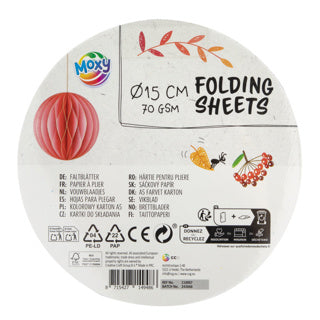 Load image into Gallery viewer, Creative craft group vouwblaadjes rond 15cm, 100 vellen 10 kleuren
