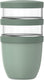 Mepal lunchpot 3-delig ellipse - 500 + 200 + 200 ml - met 2 compartimenten - yoghurtbeker en muesli beker to go - geschikt voor vriezer. magnetron en vaatwasser - nordic sage
