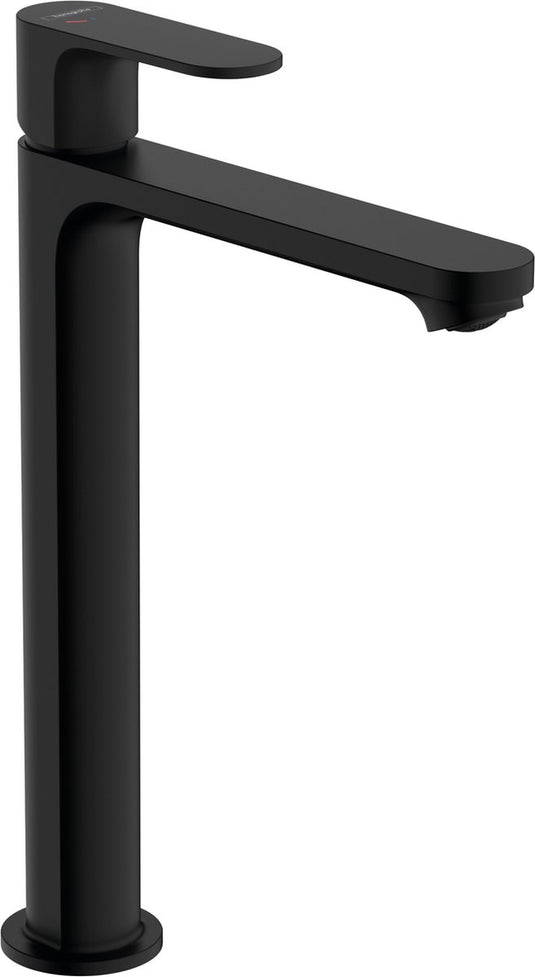 Hansgrohe rebris s - wastafelmengkraan - ééngreeps bediening - coolstart energiebesparend - ecosmart+ waterbesparend - met trekwaste - 240mm maat - mat zwart