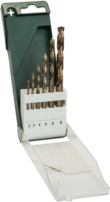 Bosch - 6-delige metaalboorset hss-co, din 338 2,0; 3,0; 4,0; 5,0; 6,0; 8,0 mm