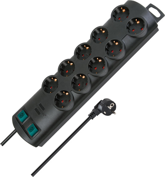 Brennenstuhl meervoudige verdeler primera-line 10-way socket strip black primera-line