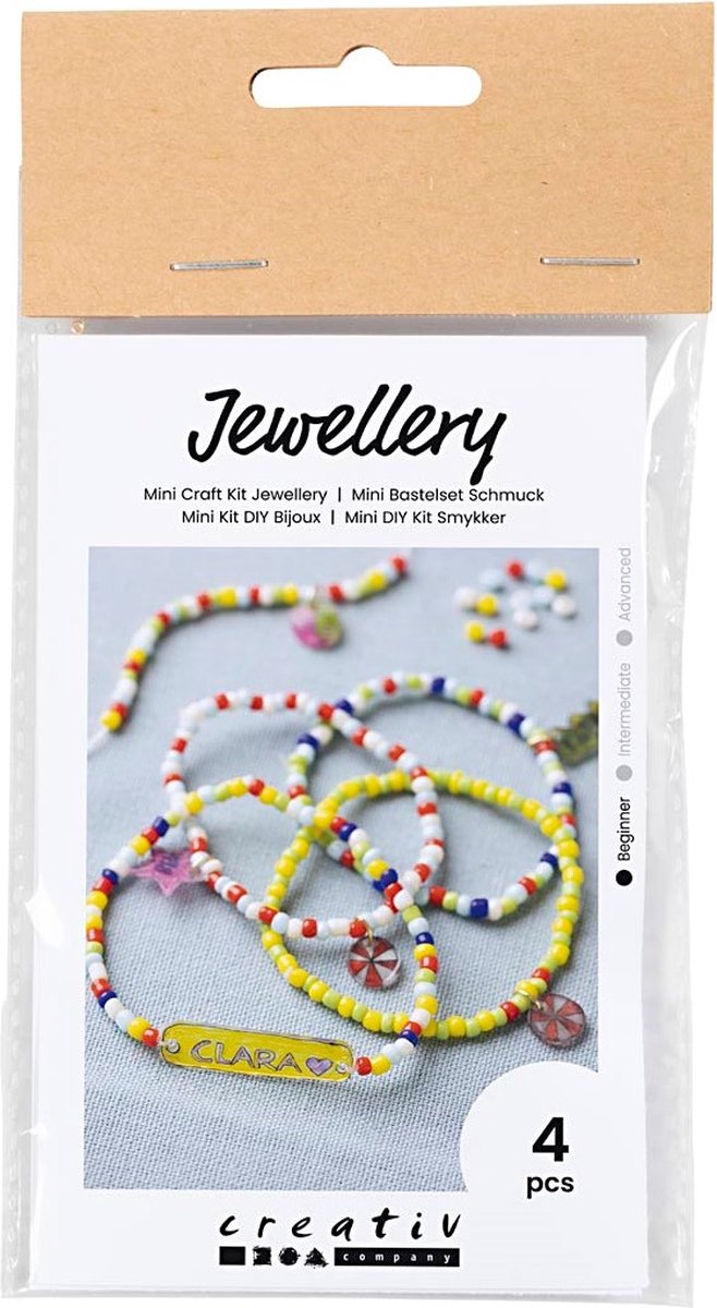 Afbeelding laden in galerijviewer, Creativ company mini hobbyset sieraden krimpfolie armbanden geel
