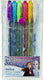 Undercover - frozen glittergelpen 6 stuks - multicolor - kunststof