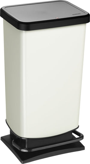 Rotho paso pedaalemmer - prullenbak 40l - bpa vrij - wit metallic