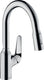 Hansgrohe focus m42 - keukenmengkraan - ééngreeps bediening - 180mm - uittrekbare vuistdouche - chroom