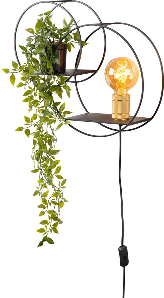 Lucide circle - wandlamp - 1xe27 - zwart
