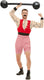 Smiffys - deluxe strongman kostuum - m - rood wit
