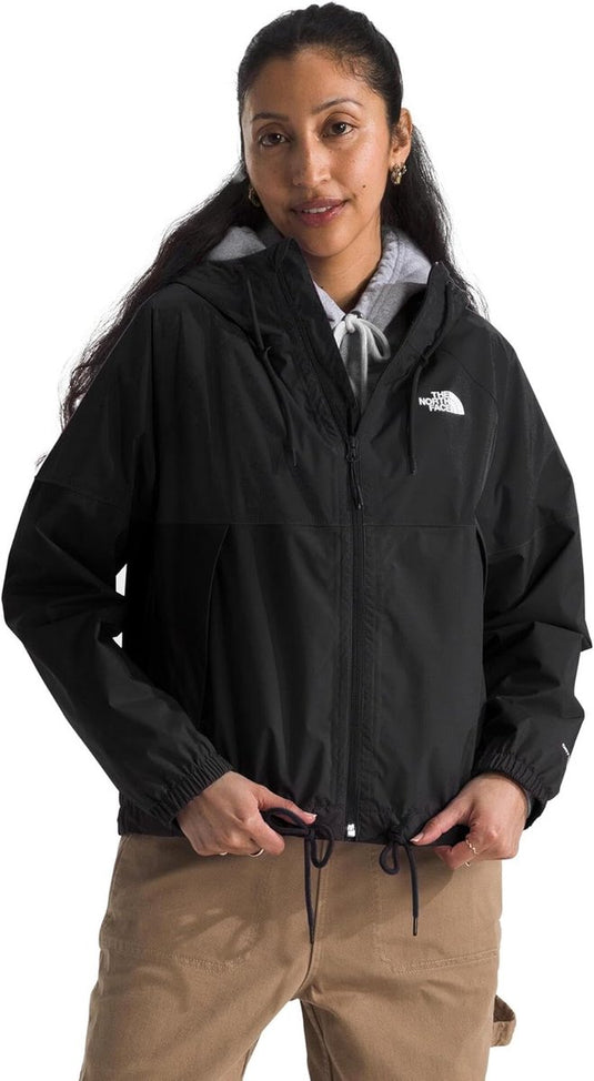 The north face w antora rain hoodie dames outdoorjas - tnf zwart