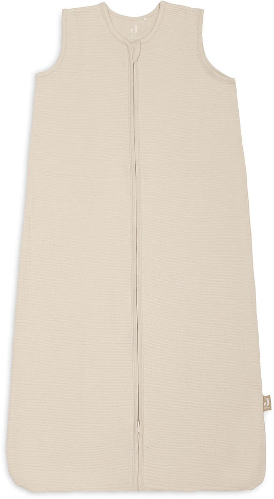 Jollein slaapzak baby mouwloos 90cm - jersey - little waffle sand