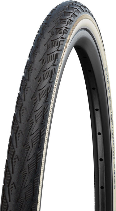 Schwalbe delta cruiser plus 700 x 28 stijve gravelband zilver 700 x 28