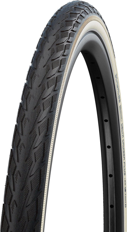 Schwalbe delta cruiser plus 700 x 28 stijve gravelband zilver 700 x 28
