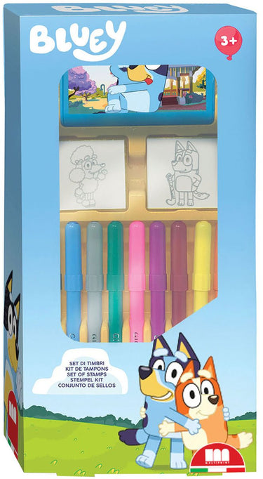 Multiprint bluey stempelset met viltstiften en kleurboek - creatief speelgoed.