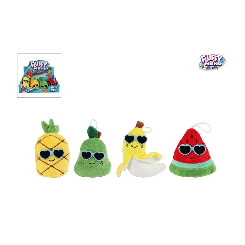 Afbeelding laden in galerijviewer, Fluffy menu fruit pluche met zonnebril 4ass 6cm
