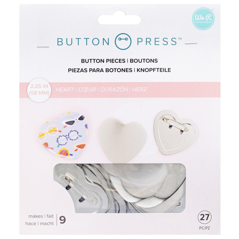 Load image into Gallery viewer, We r makers • button press navulling hart ø58mm 9pcs
