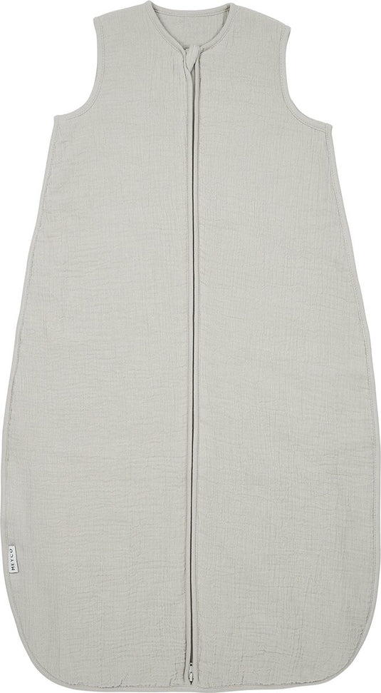 Meyco baby uni baby slaapzak gevoerd - pre-washed hydrofiel - greige - 110cm - 2.0 tog