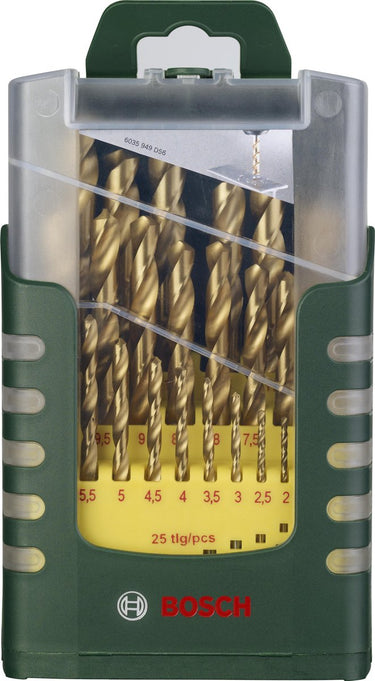 Bosch metaalborenset hss-tin, 1-13 mm, 25 dlg