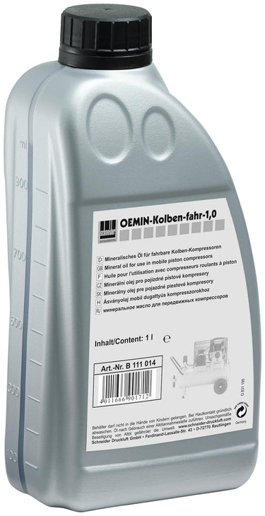 Schneider airsystems schmieröl oemin spec. oil schneider 1,0l f. piston comp.