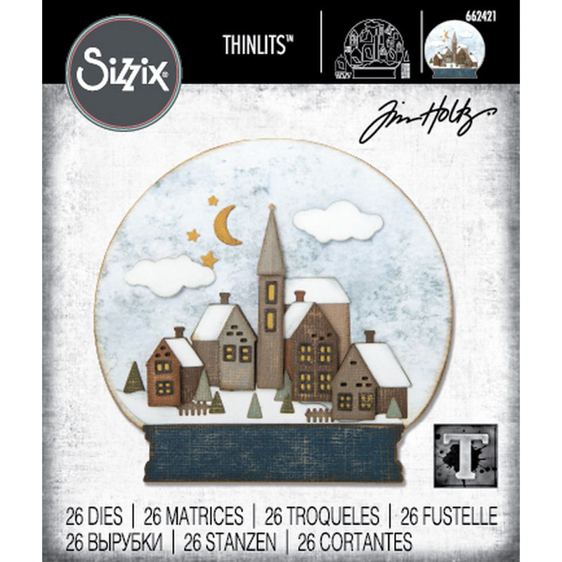 Load image into Gallery viewer, Sizzix • thinlits die set 26pcs snowglobe #2 by tim holtz
